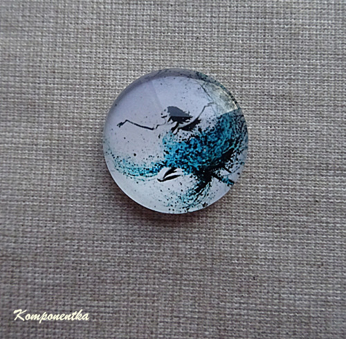 Skleněný kabošon tanečnice 20mm 1kus