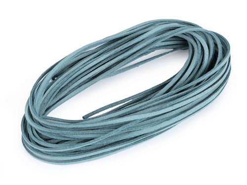 Řemínek imitace kůže šíře 3 mm - modrá
