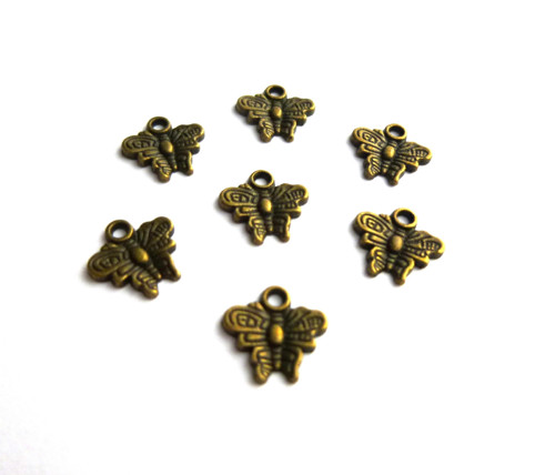 Mini motýlek antický bronz 4ks — foto 1