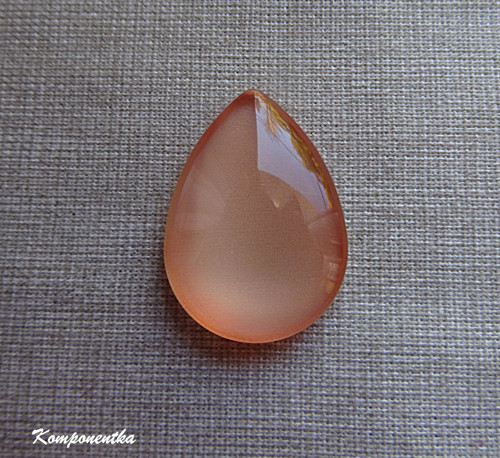 Skleněný kabošon slza 13x18mm 1kus