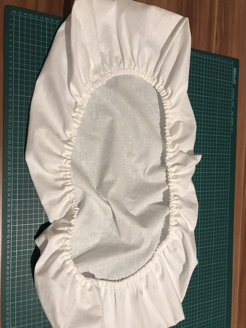 Bavlněné malé bílé prostěradlo s gumou 85x31