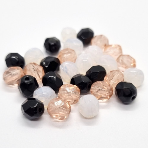 Korálky mačkané, 7mm, mix, 30ks
