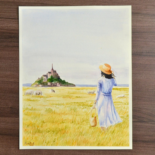 Akvarel "Hora sv. Michaela" — foto 1