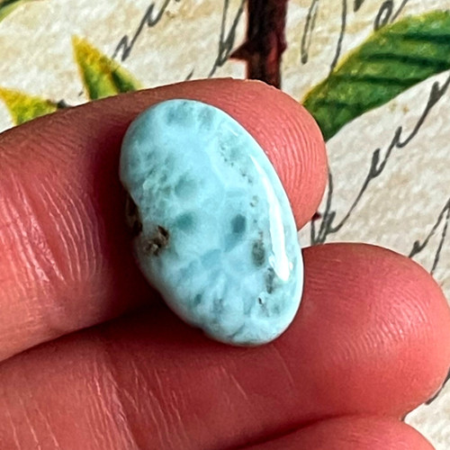 Larimar kabošon ovál 19,5x11x3,5 mm