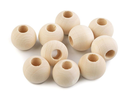 Dřevěné korálky 20 mm (10ks)