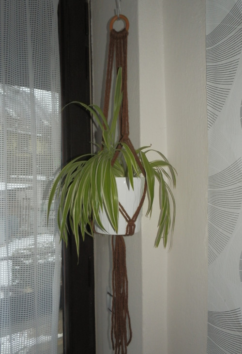 Závěs na květiny macramé — foto 1