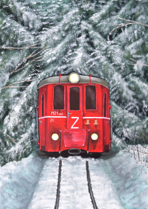 Podvečerní jízda 50x70 cm