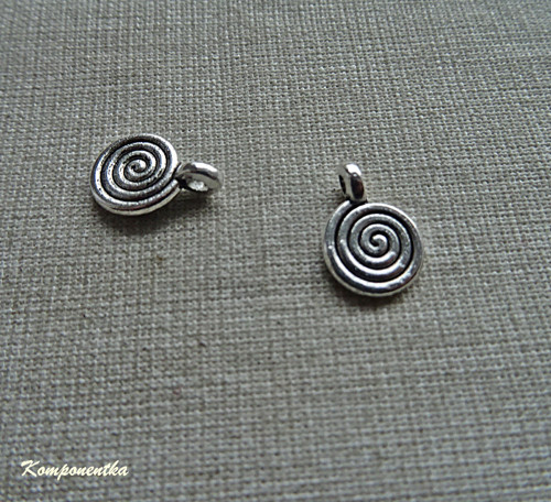 Kovový přívěsek spirála 12x0,7mm 1kus