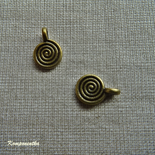 Kovový přívěsek spirála 12x0,7mm 1kus