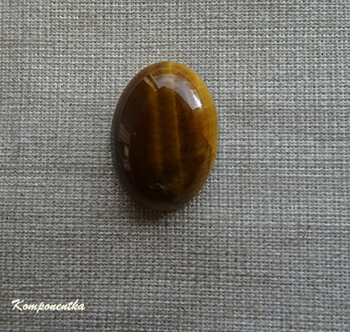Kabošon polodrahokamu Tygří oko 13x18mm 1kus
