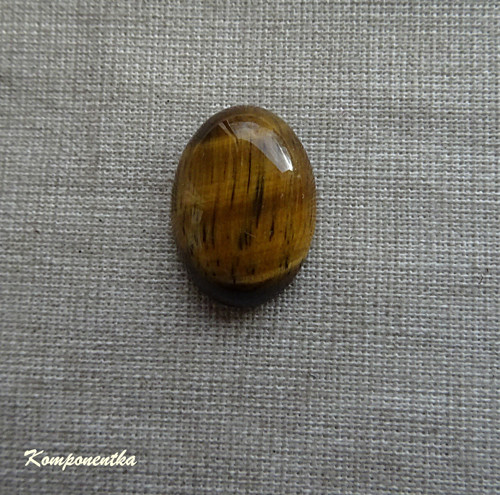 Kabošon polodrahokamu Tygří oko 13x18mm 1kus