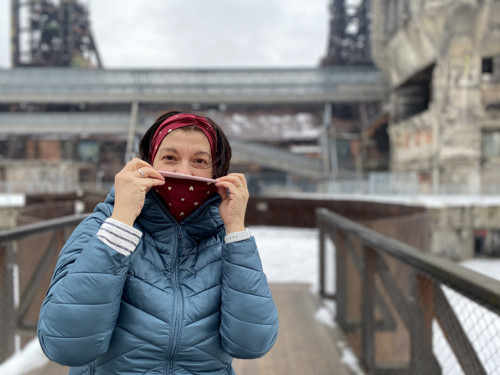 Nákrčník oboustranný se srdíčky — foto 1