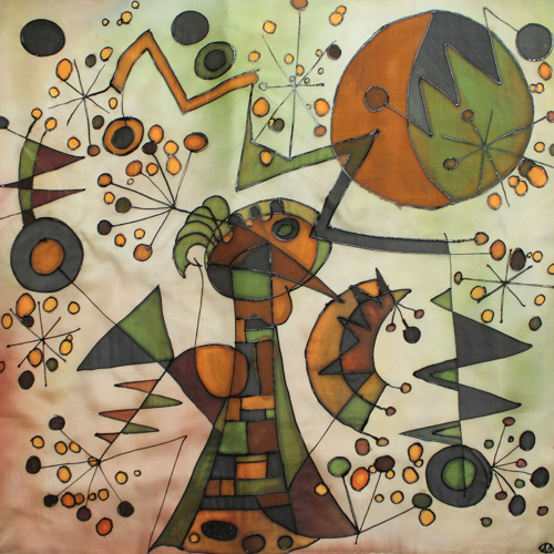 Hedvábný šátek - Á la Miró — foto 1