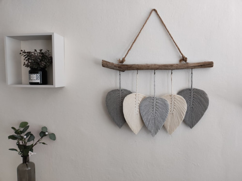 Macramé listy dekorace — foto 1