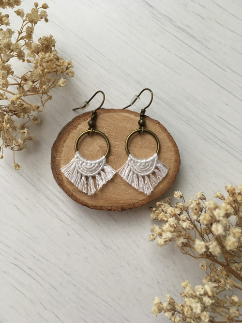 Boho Macramé náušnice