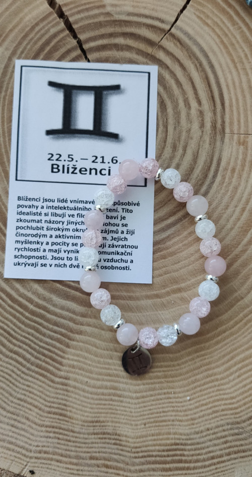 Náramek z minerálních kamenů znamení Blíženec