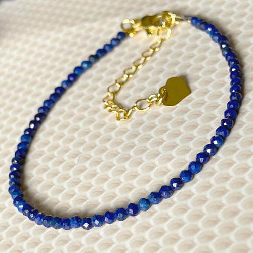 Náramek broušený lapis lazuli - lazurit