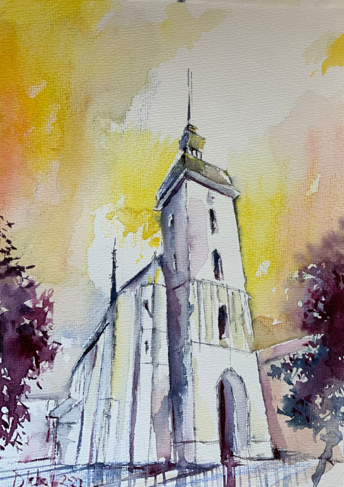 BRNO / originální akvarel Dlabal