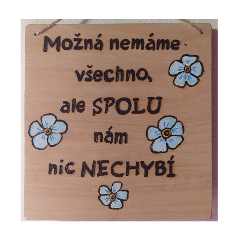 Cedulka SPOLU květinová