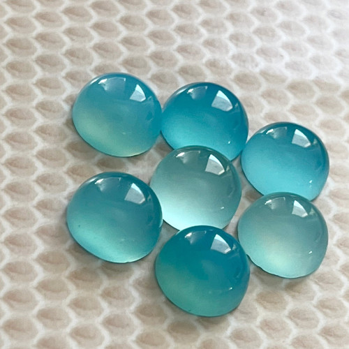Chalcedon aqua kabošon kruh / 10mm — foto 1