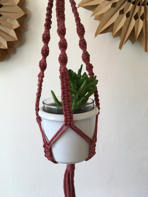 Sunset Macramé závěs na květináč