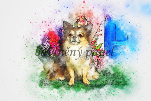 Bavlněný panel Akvarel 247