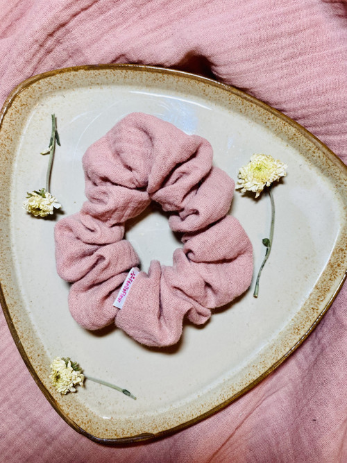Scrunchie gumička starorůžová — foto 1