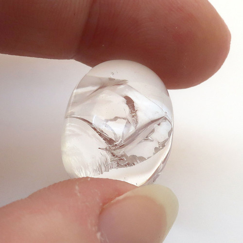 Kabošon křišťál ovál 21,7mm