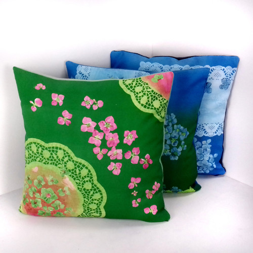 Hortenzie 1 - povlak na polštář