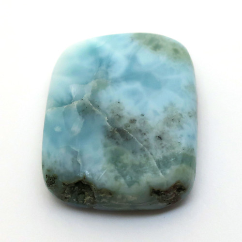 Kabošon kazový larimar obdélník 29mm