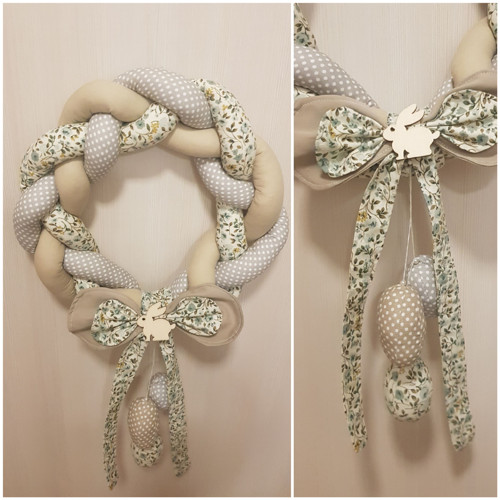 Pletený velikonoční věnec - průměr cca 28 cm
