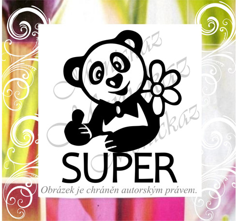 Super panda květina 705. Razítko.