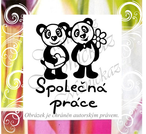 Společná práce pandy 707. Razítko.
