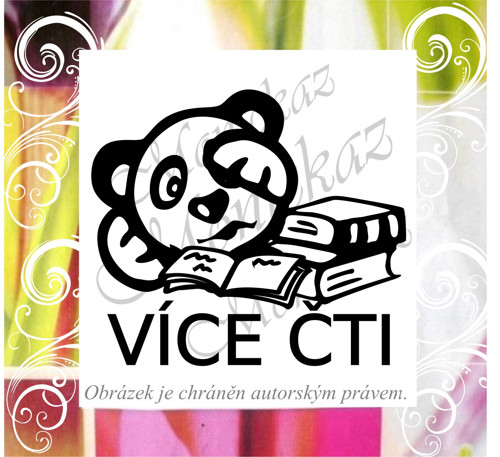 Více čti panda 724. Razítko motivační.
