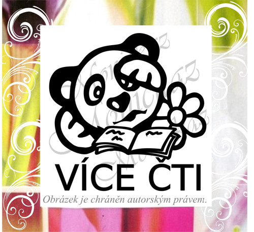 Více čti panda 725. Razítko motivační.