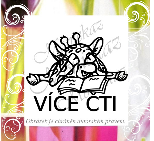 Více čti žirafa 562. Razítko.