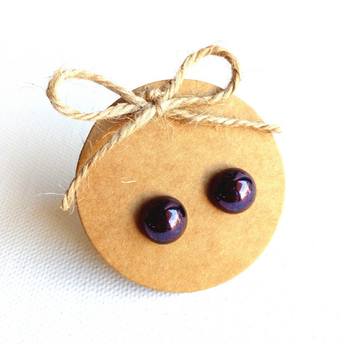 NÁUŠNICE Deluxe Violet-Black (12 mm, ocel)