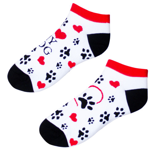 Kotníkové vtipné ponožky – I love my dog