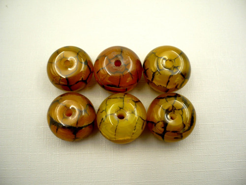 Achát - vrtaný korálek 17 x 13 mm