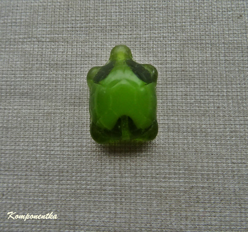 Skleněné korálky želva 18x13mm 1kus