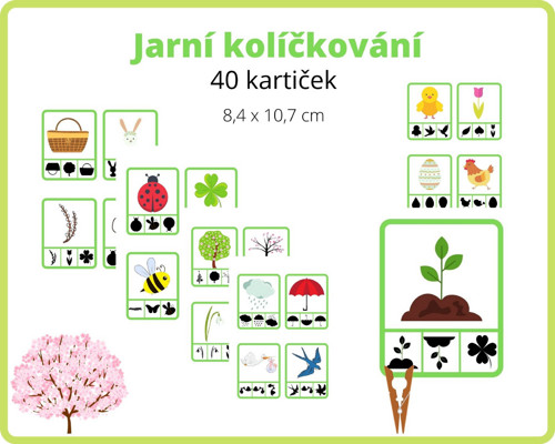 Jarní kolíčkování - siluety