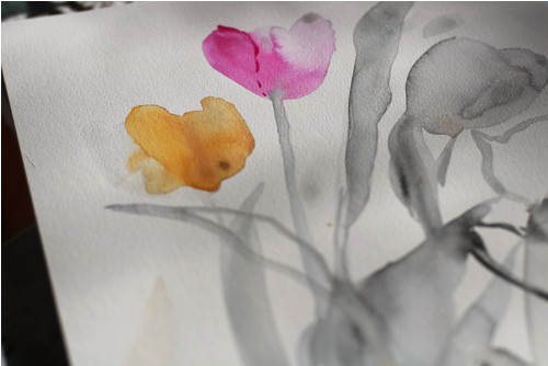 Tulipány / originál / akvarel — foto 1
