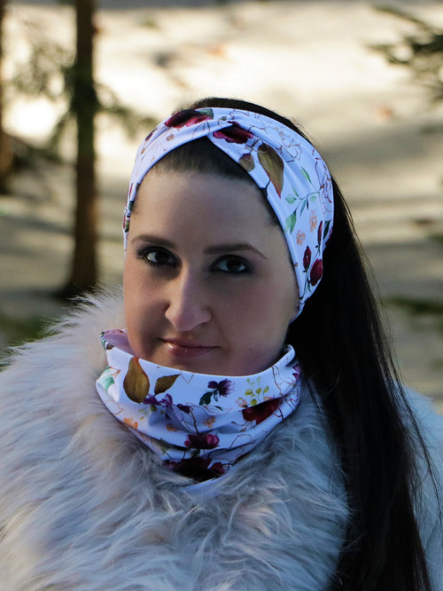 Prekrížená úpletová čelenka Romance