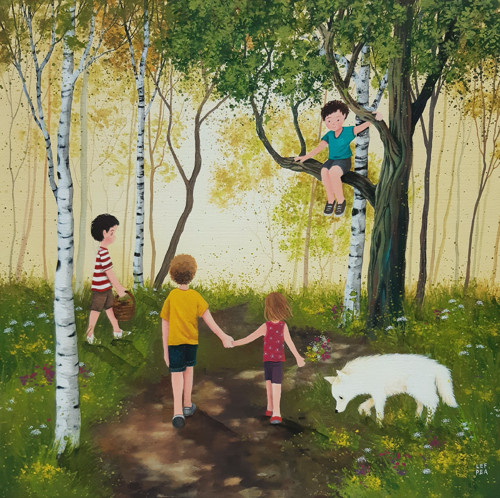 Procházka /na přání/ - 40x40cm — foto 1