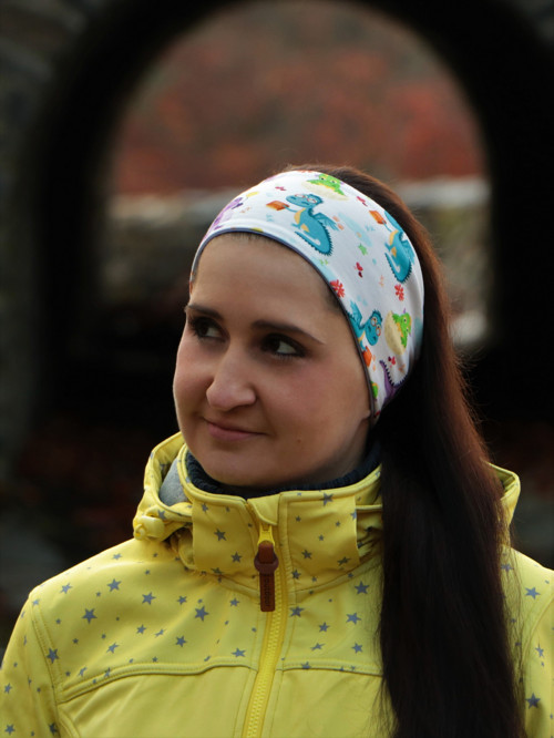 Úpletová čelenka dráčiky