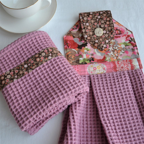 Vaflové utěrky set - Basic Rose I. — foto 1