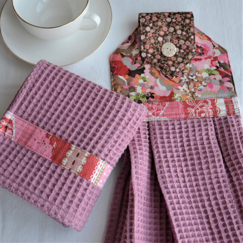 Vaflové utěrky set - Basic Rose II. — foto 1