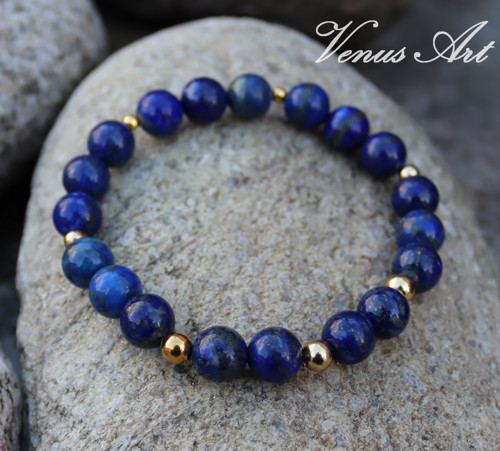 Náramek Lapis Lazuli nerez ocel