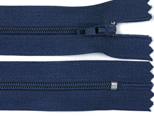 Zip spirálový šíře 3 mm (1ks) - tm.modrá