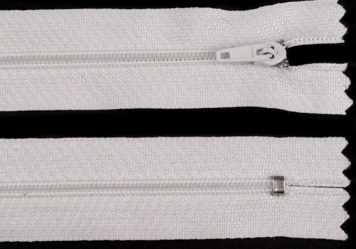 Zip spirálový šíře 3 mm (1ks) - bílá